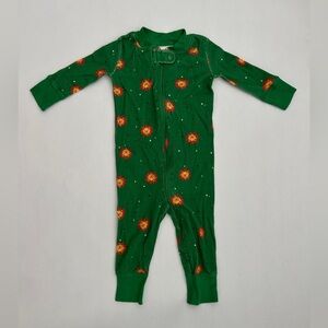 Hanna Andersson Green Lions Baby Pajamas